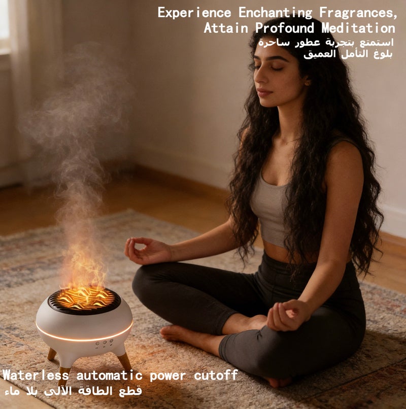 Field air humidifier，Essential Oil Diffuser Aromatherapy Diffuser 350ml– Remote Control, 7 Varieties of Flames, Night Light, Ultrasonic Mist, Silent Operation & Auto Shutoff – Ideal for Bedroom, Office & Yoga&meditation - Image 3